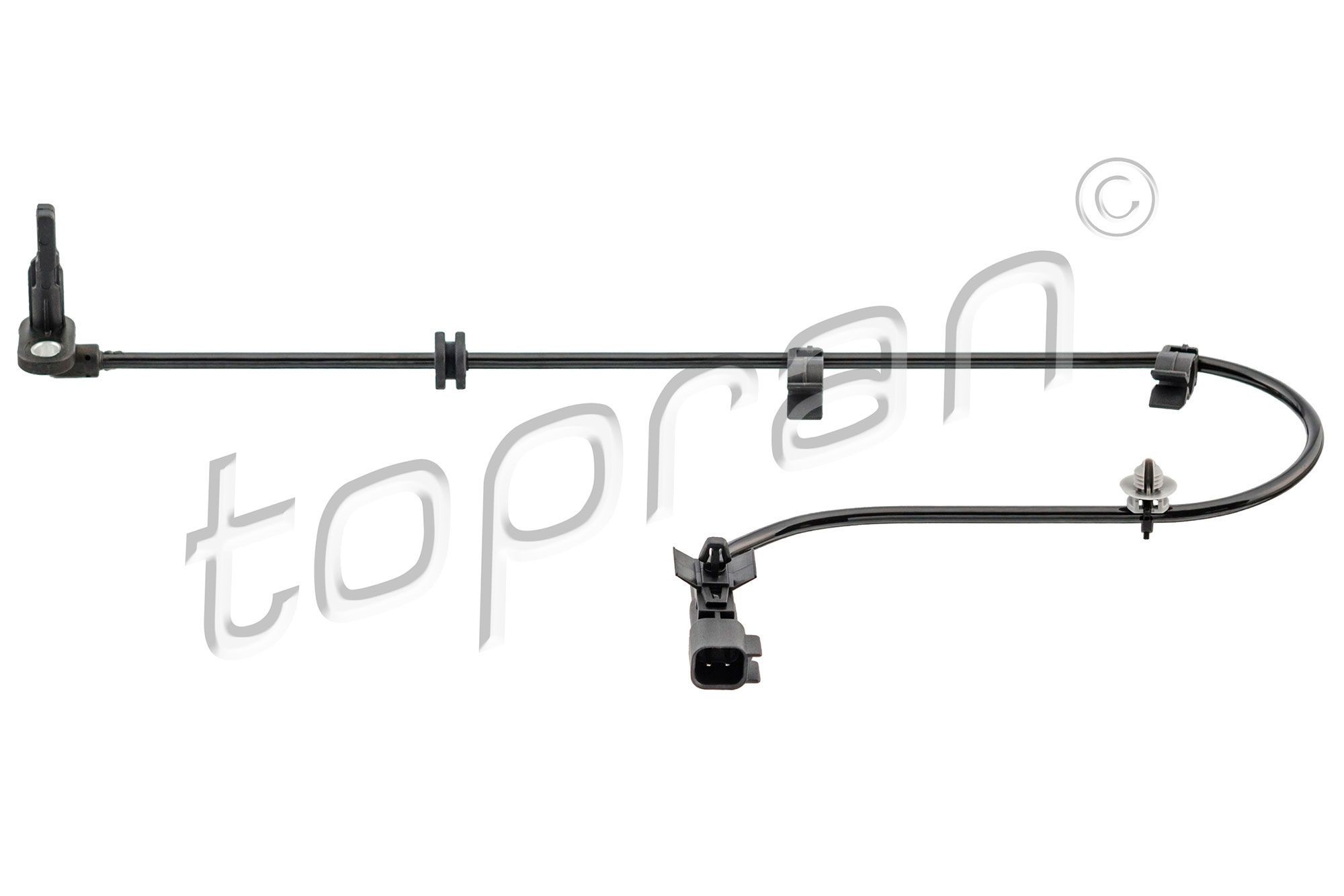 TOPRAN 208 501 ABS sensor Rear Axle Left, Rear Axle Right, with cable, for vehicles with ABS, 635mm