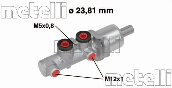 Mercedes 124-Series Master cylinder 8152269 METELLI 05-0668 online buy