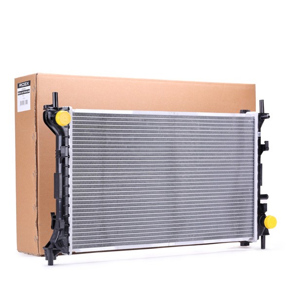 RIDEX 470R0288 Engine radiator Aluminium, Plastic, for vehicles without air conditioning, for vehicles with/without air conditioning, Manual Transmission