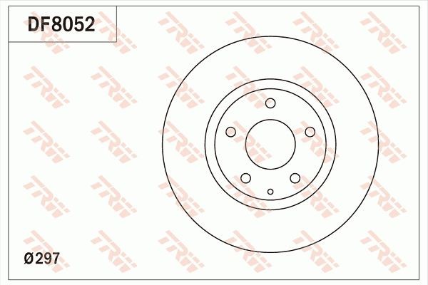 DF8052 Brake discs DF8052 TRW 297x28mm, 5x114,3, Vented