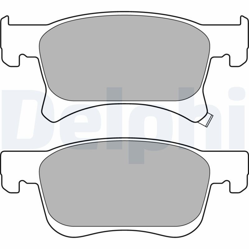 DELPHI LP3164 Brake pad set with acoustic wear warning, with anti-squeak plate, without accessories