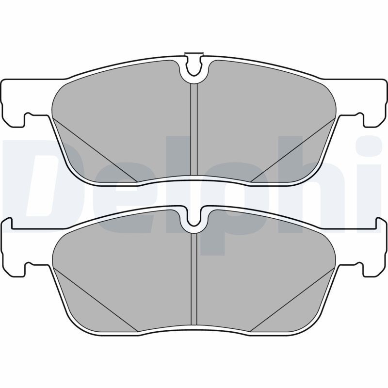 DELPHI LP3166 Brake pad set prepared for wear indicator, with anti-squeak plate, without accessories