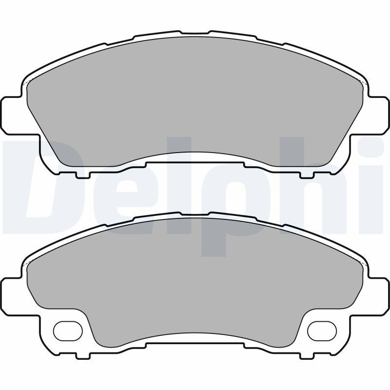 DELPHI LP2716 Brake pad set prepared for wear indicator, without anti-squeak plate, without accessories