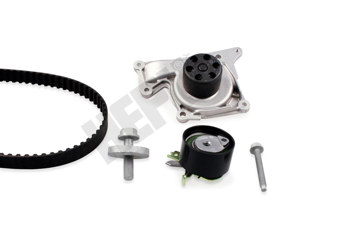 HEPU PK09651 Water pump and timing belt kit with bolts/screws, Number of Teeth: 119, Width: 27 mm