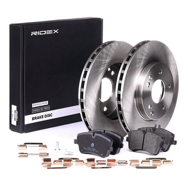 RIDEX Brake disc and pads set 3405B0077