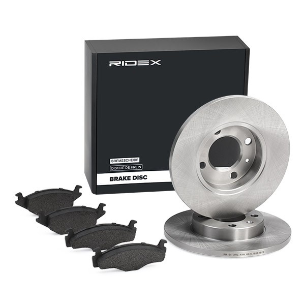 RIDEX Brake disc and pads set 3405B0025