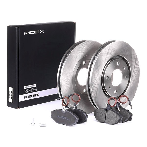 RIDEX Brake disc and pads set 3405B0195 for PEUGEOT 406