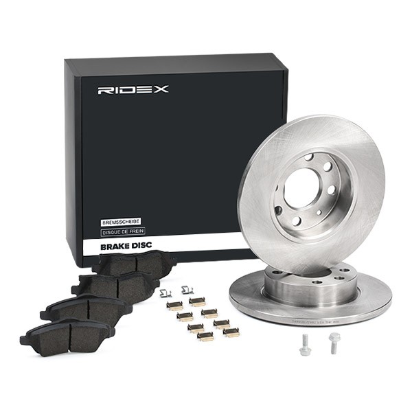 RIDEX Brake disc and pads set 3405B0156