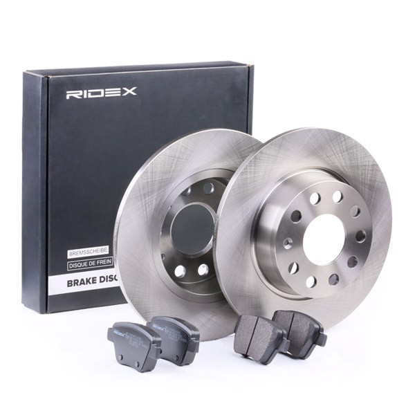 RIDEX Brake disc and pads set 3405B0093
