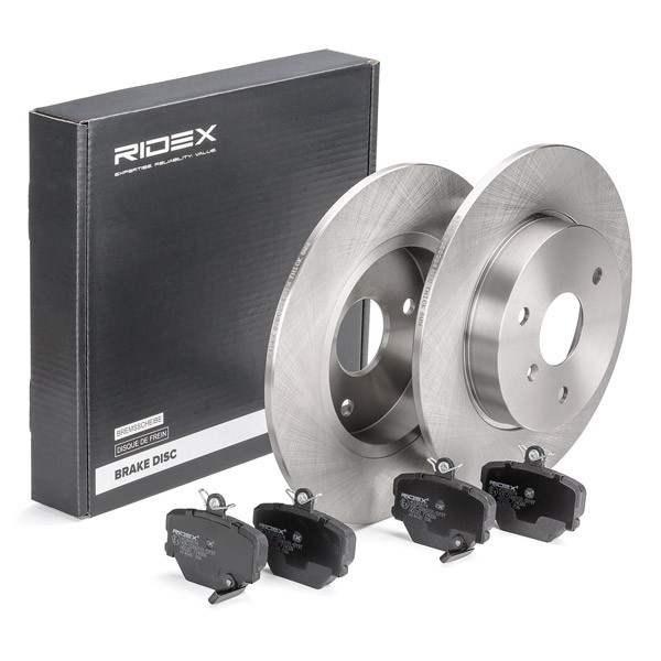 RIDEX Brake disc and pads set 3405B0053