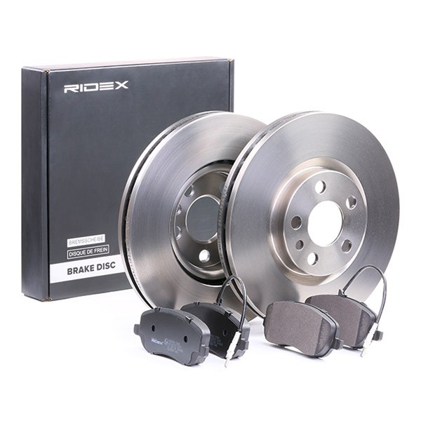 RIDEX Brake disc and pads set 3405B0196