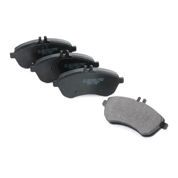 3405B0245 Brake pads and discs 3405B0245 RIDEX Front Axle, Vented, with anti-squeak plate, incl. wear warning contact, prepared for wear indicator