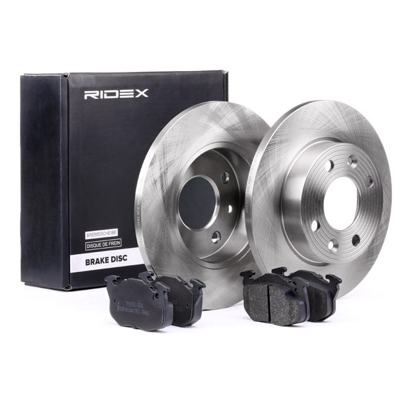 RIDEX Brake disc and pads set 3405B0225