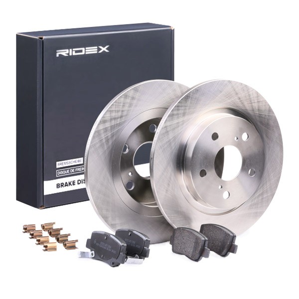 RIDEX Brake disc and pads set 3405B0205 for TOYOTA AVENSIS