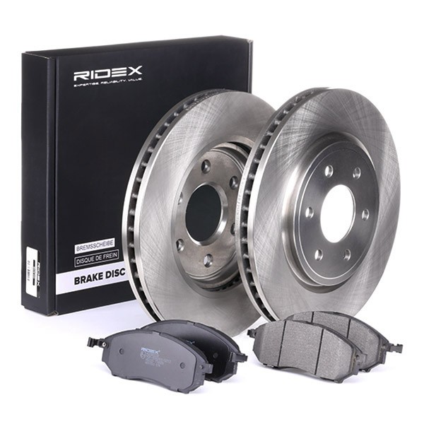 RIDEX Brake disc and pads set 3405B0204 for NISSAN PATHFINDER, NAVARA