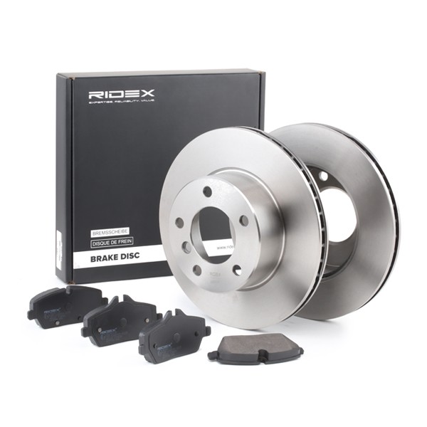 RIDEX Brake disc and pads set 3405B0218 for BMW 1 Series