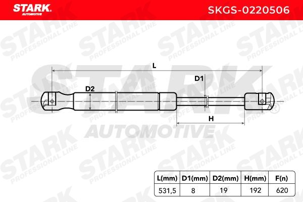 STARK Pistoncini bagagliaio SKGS-0220506 acquisto online