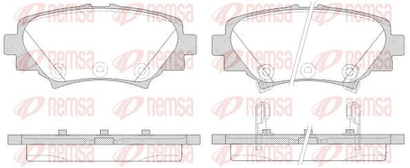 REMSA 1570.02 Brake pad set Rear Axle, with acoustic wear warning