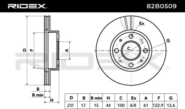 RIDEX Brake rotors 82B0509