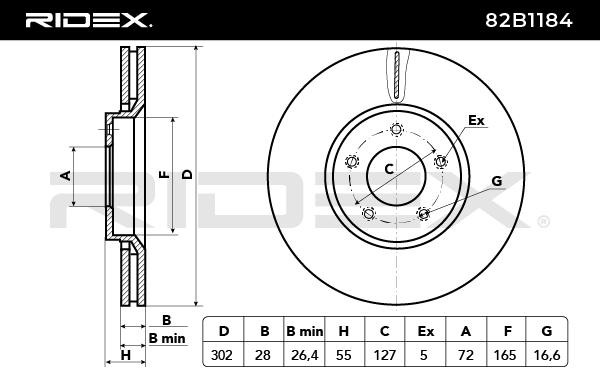 82B1184 Brake disc RIDEX 82B1184 review and test