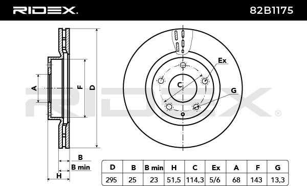 RIDEX Brake rotors 82B1175 for MAZDA 3, CX-3