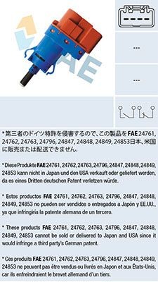 FAE 24796 Stop light switch LANCIA Delta III (844) 1.6 D Multijet 120 hp Diesel 2012 price
