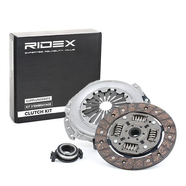 RIDEX 479C0011 Clutch kit with clutch pressure plate, with clutch disc, with clutch release bearing, 180mm
