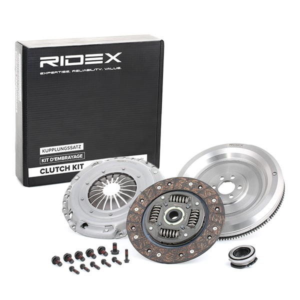 RIDEX 479C0032 Clutch kit with clutch pressure plate, with clutch disc, with clutch release bearing, with screw set, with flywheel, 228mm