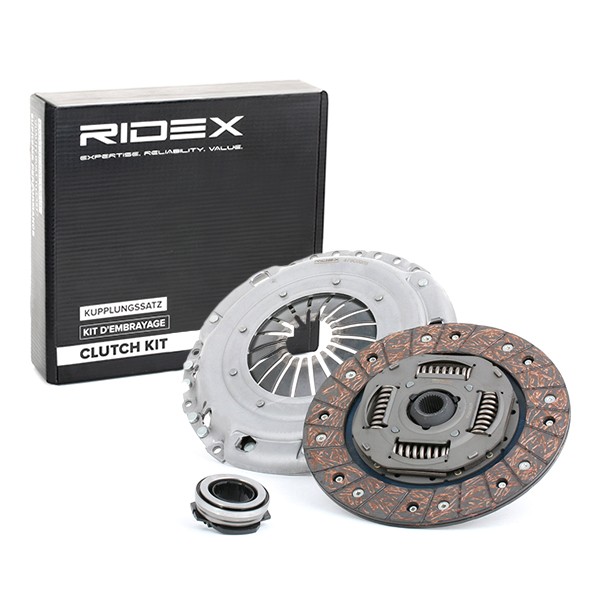 RIDEX 479C0009 Clutch kit three-piece, with clutch pressure plate, with clutch disc, with clutch release bearing, 228mm