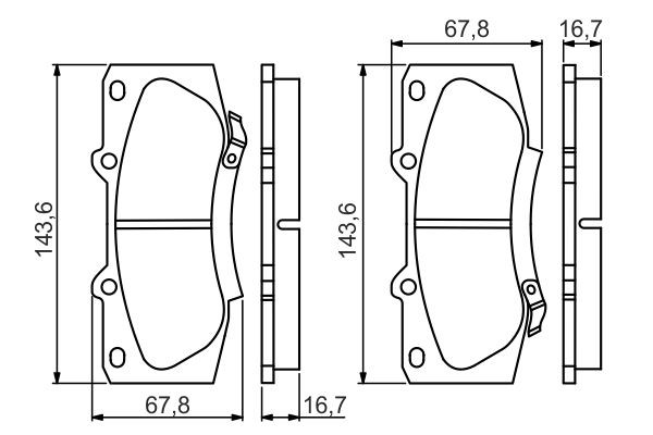 Toyota HILUX Pick-up Disk brake pads 8166959 BOSCH 0 986 495 352 online buy