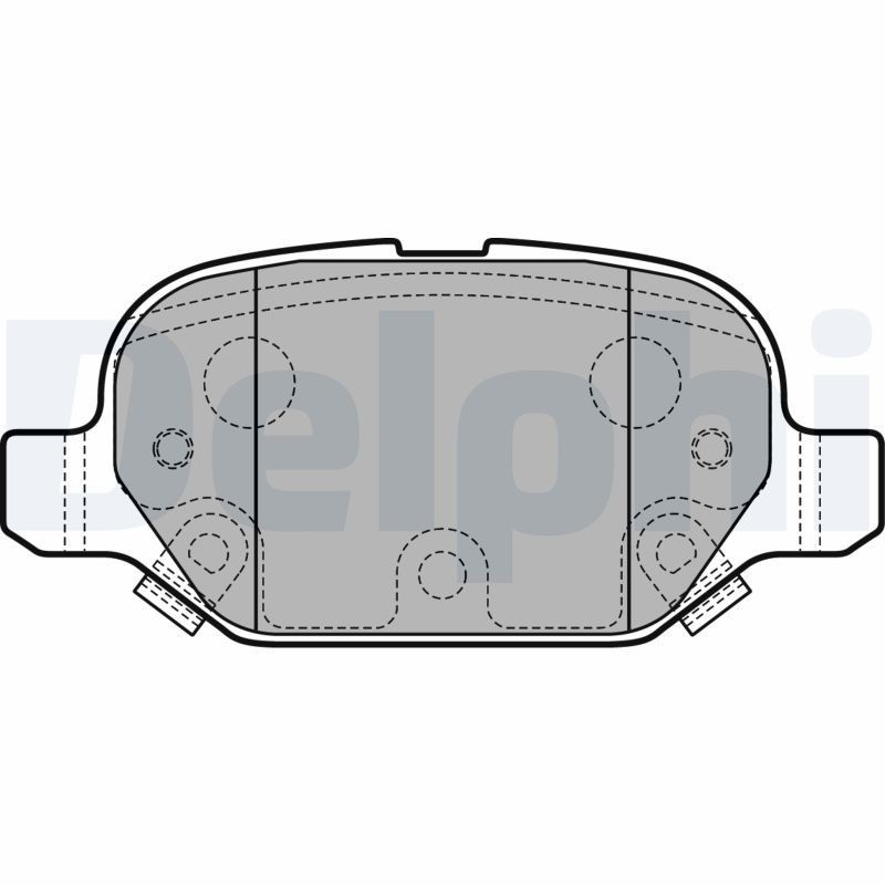 DELPHI LP2761 Brake pad set with acoustic wear warning, with anti-squeak plate, with accessories