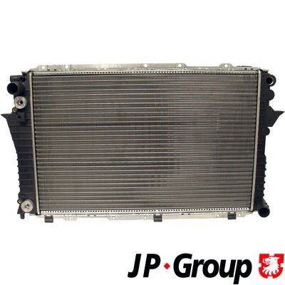 Radiator JP GROUP Aluminium, Plastic, 632 x 409 x 26 mm, Automatic Transmission - 1114205000