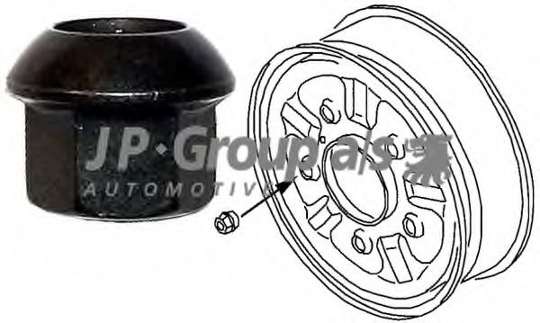Original JP GROUP Wheel bolt and wheel nuts 1160400600 for VW TRANSPORTER