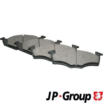 JP GROUP 1163600810 Brake pad set Front Axle, not prepared for wear indicator