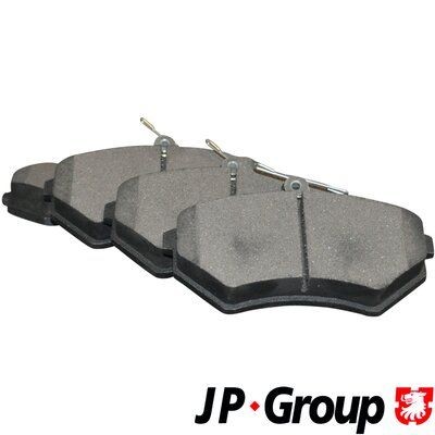 1163602019 JP GROUP Front Axle, excl. wear warning contact Height: 69mm, Width: 119mm, Thickness: 19,6mm Brake pads 1163602010 buy