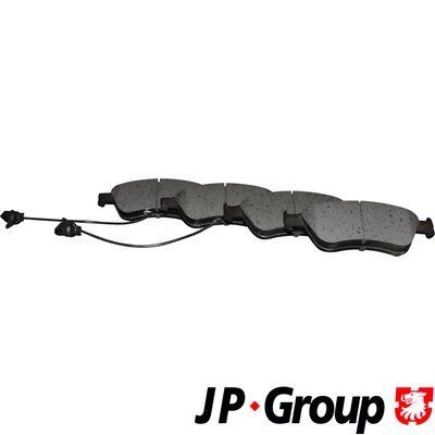 1163607719 JP GROUP Vorderachse, mit integriertem Verschleißwarnkontakt Höhe: 72,6mm, Breite: 193mm, Dicke/Stärke: 20,5mm Bremsbelagsatz 1163607710 günstig kaufen
