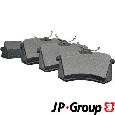1163706310 Set of brake pads 1163706319 JP GROUP Rear Axle, not prepared for wear indicator