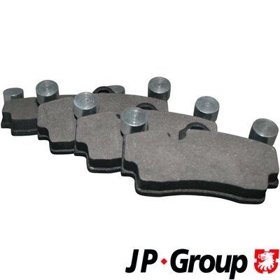 JP GROUP 1163706910 Brake pad set Rear Axle, prepared for wear indicator