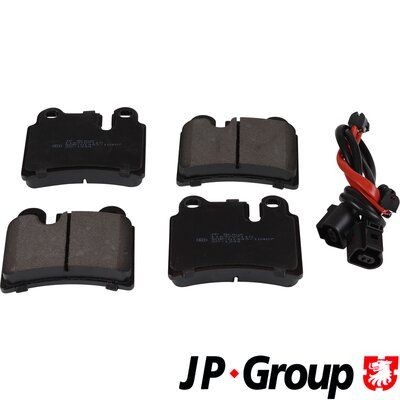 JP GROUP 1163707110 Brake pad set Rear Axle, excl. wear warning contact