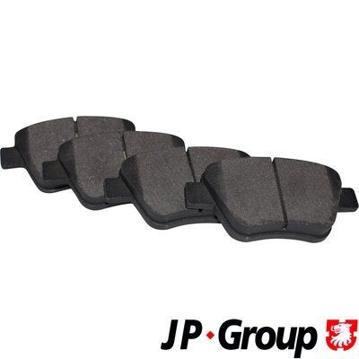 JP GROUP 1163707210 Brake pad set Rear Axle, not prepared for wear indicator