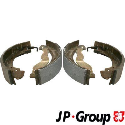 JP GROUP 1163900910 Brake Shoe Set Rear Axle, 268 x 56 mm, with lever