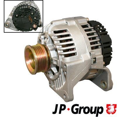 JP GROUP 1190101400 Alternator 12V, 90A, M8, 0230, Ø 56 mm
