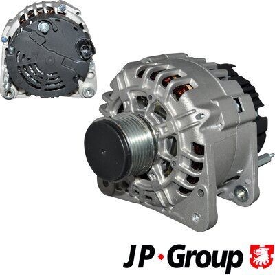 JP GROUP 1190102500 Alternator 14V, 120A, L-DFM, M8 B+, 0121, Ø 56 mm