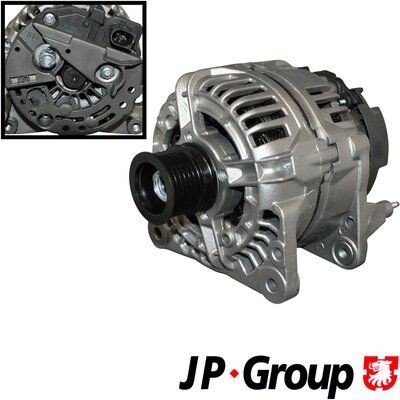 JP GROUP 1190103200 Alternator 12V, 90A, M8, 0121, Ø 50 mm