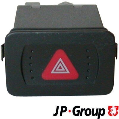 JP GROUP 1196300400 Hazard Light Switch 7-pin connector, 12V, with integrated relay