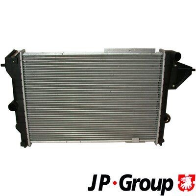 JP GROUP Aluminium, Plastic, for vehicles without air conditioning, 538 x 380 x 23 mm Radiator 1214201100 buy
