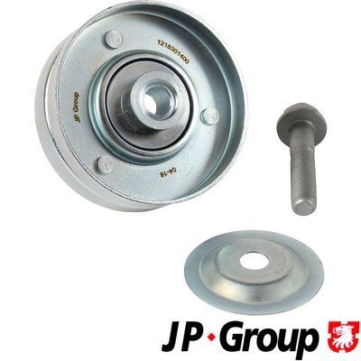 Opel CORSA Deflection / Guide Pulley, v-ribbed belt JP GROUP 1218301400 cheap