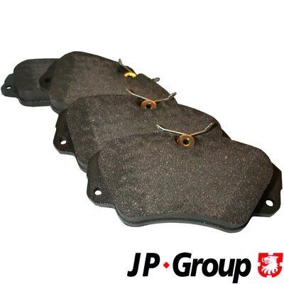 JP GROUP 1263600110 Brake pad set Front Axle, excl. wear warning contact