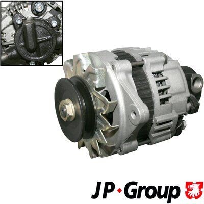 JP GROUP 1290100800 Alternator 14V, 70A, L-W Plug 21, M8 B+, 0021, Ø 80 mm