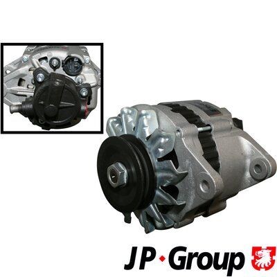 JP GROUP 1290101000 Alternator 14V, 70A, M5 B+, S-L-W-R Plug 19, 0019, Ø 80 mm